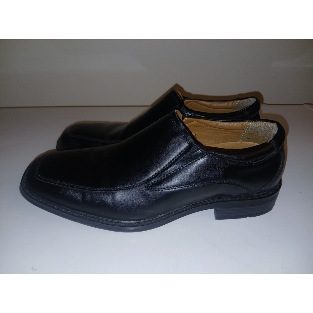 George Men's Slip-On Black Dress Shoes SIZE 7.5 Business Wear. Easy On/Off